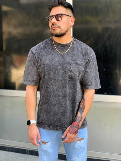 Remera Over Láser - Gris