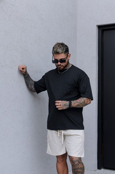 Remera Oversized Panal CB - Negro