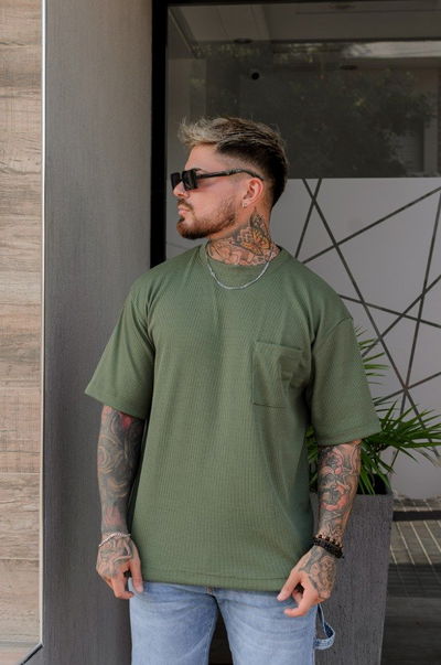 Remera Oversized Panal CB - Musgo
