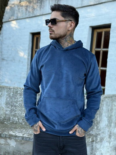 Buzo Corderoy Frizado - Azul