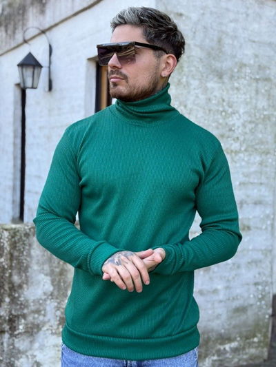 Polera Nórdica (con friza) - Verde Inglés