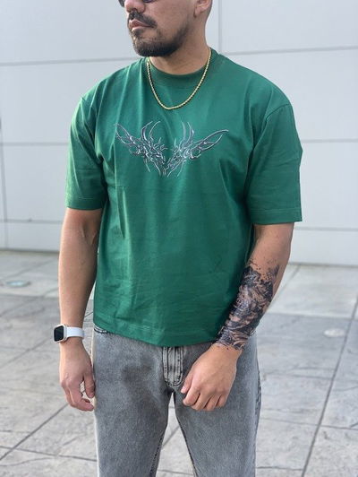 Boxy Fit Tribal - Verde
