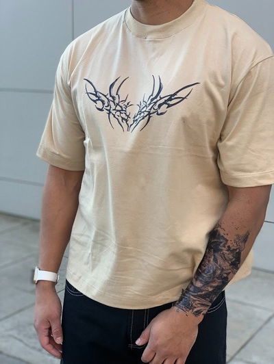 Boxy Fit Tribal - Beige