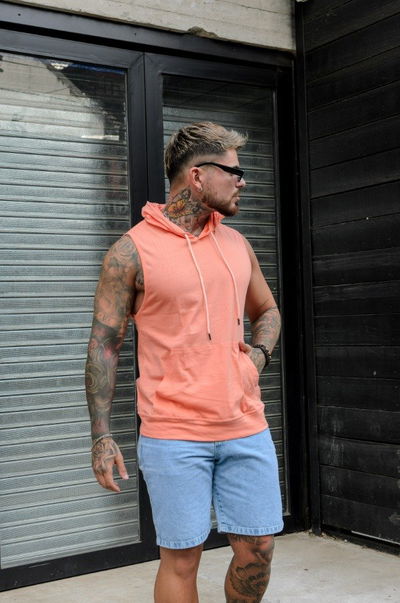 Musculosa Hoodie - Coral