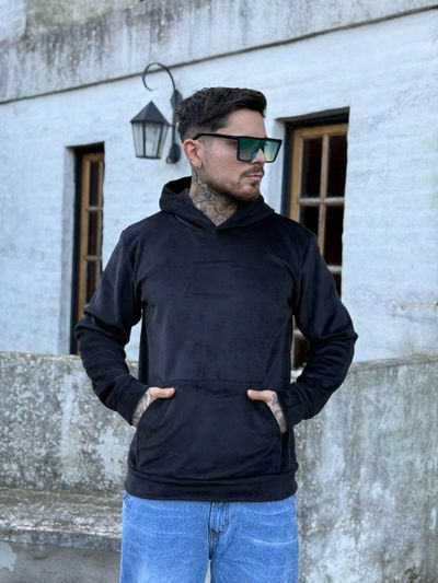 Buzo Corderoy Frizado - Negro