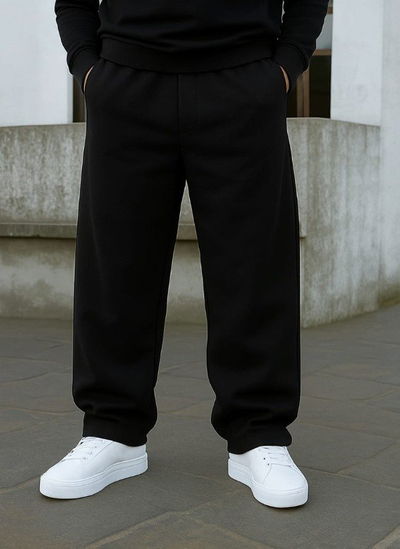 Jogging Baggy Frizado - Negro