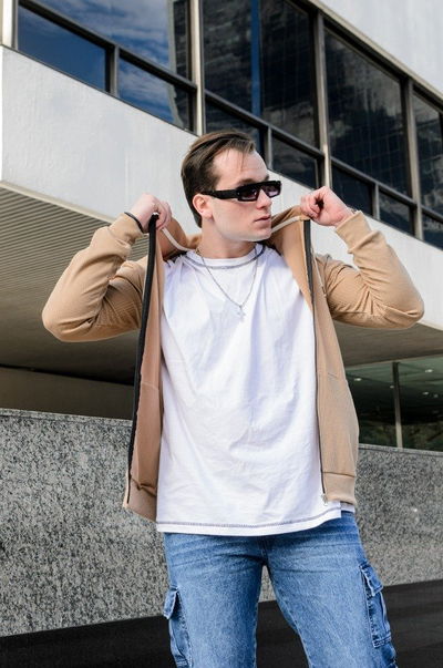 Campera Panal - Beige (Tela Rustica)