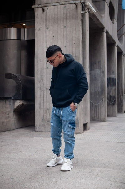 Buzo Over (Frizado) - Negro