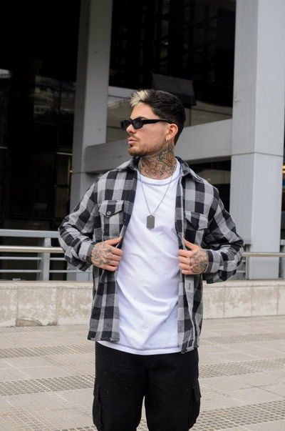Camisaco Sevilla - Gris y Negro
