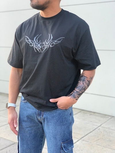 Boxy Fit Tribal - Negro