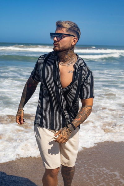 Camisa Crochet - NR Gris