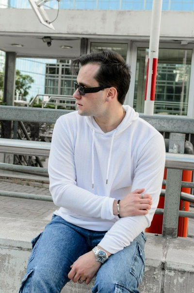 Hoodie Panal - Blanco