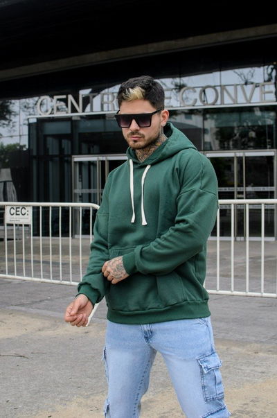 Buzo Over (Frizado) - Verde