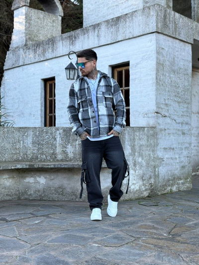 Camisaco Con Corderito Dinasty - Gris