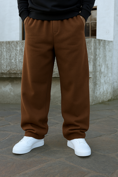 Jogging Baggy Frizado - Marrón