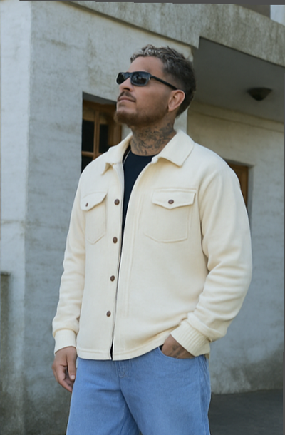 Camisaco Waffly - Beige Pálido