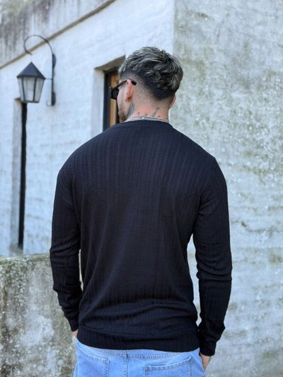 Sweater Fluff - Negro