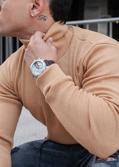 Polera Nórdica (con friza) - Beige