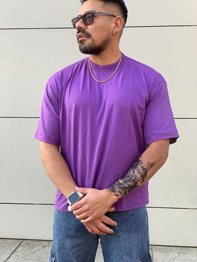 Remera Boxy Fit - Violeta