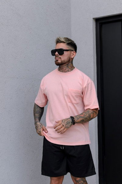 Remera Oversized Panal CB - Coral