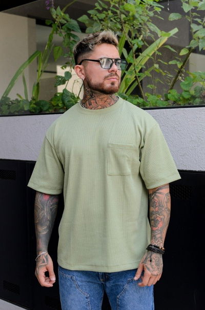 Remera Oversized Panal CB - Verde Claro