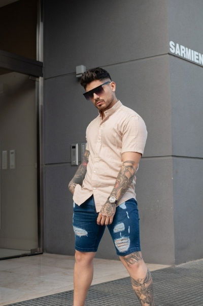 Camisa Milán- Beige ( Lino )