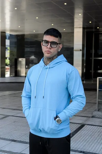 Buzo Brighton Frizado - Celeste