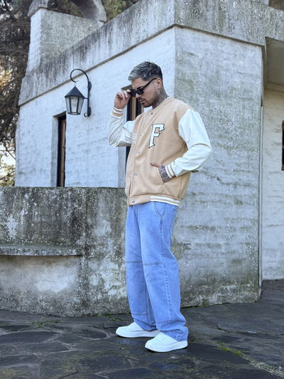 Campera Universitaria  - Beige