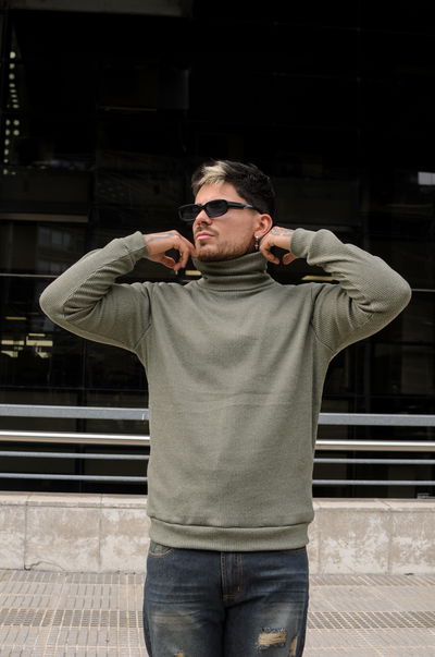 Polera Nordica (con Friza) - Verde Musgo