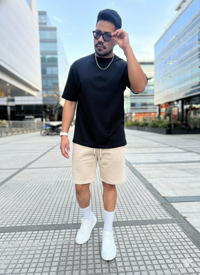 Remera Oversize High - Negro