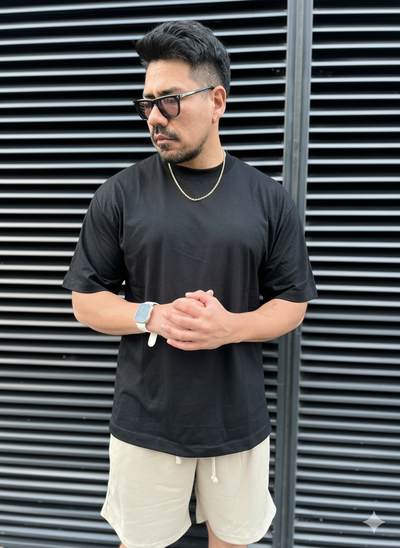 Remera Oversize High - Negro