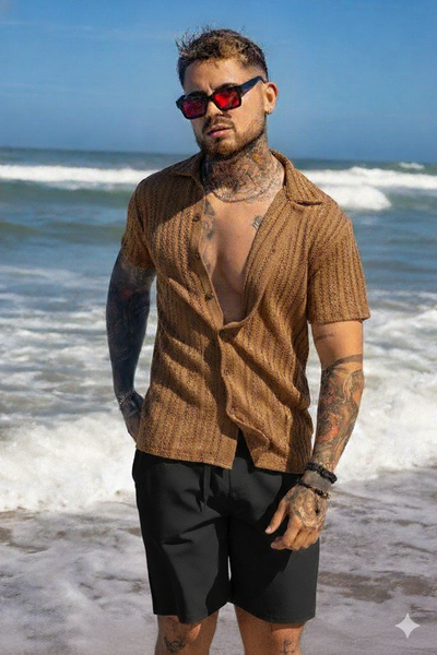 Camisa de Hilo - Camel