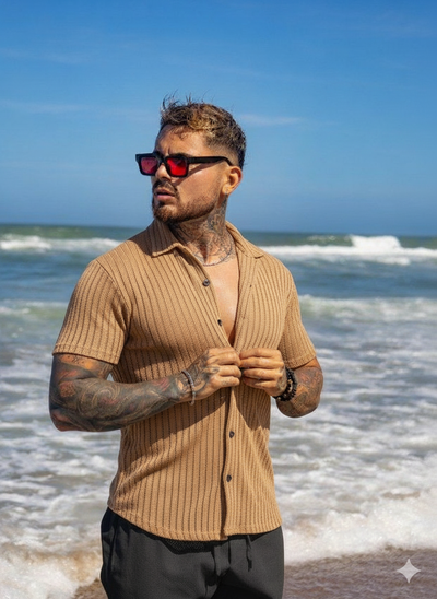 Camisa de Hilo - Camel