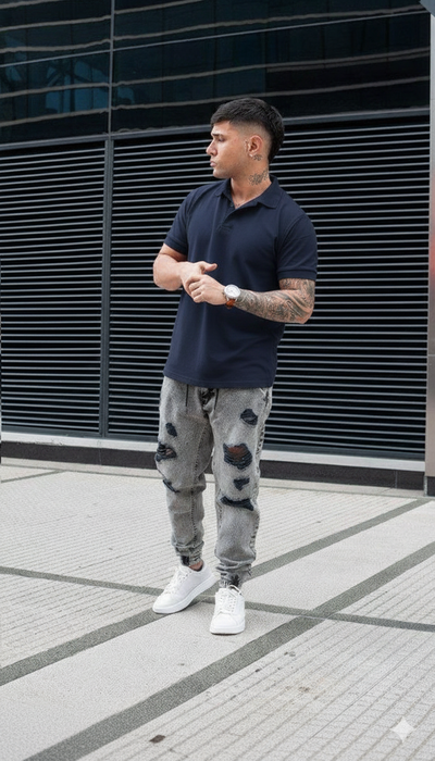 Chomba Piqué - Azul Oscuro