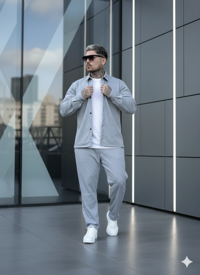 Conjunto Panal - Gris Melange