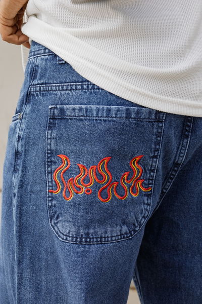 P. Baggy Flames - Azul 