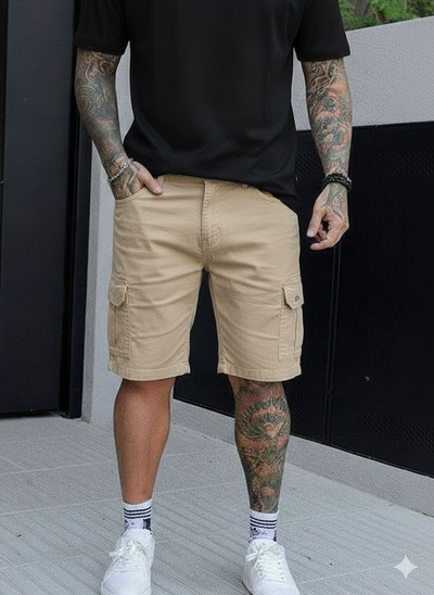 Bermuda Mom Cargo - Beige