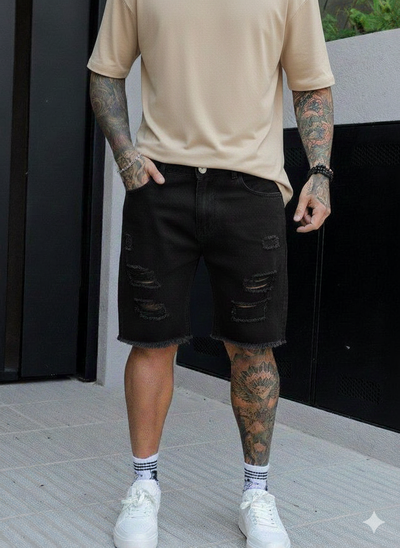 Bermuda Mom Roturas - Negro
