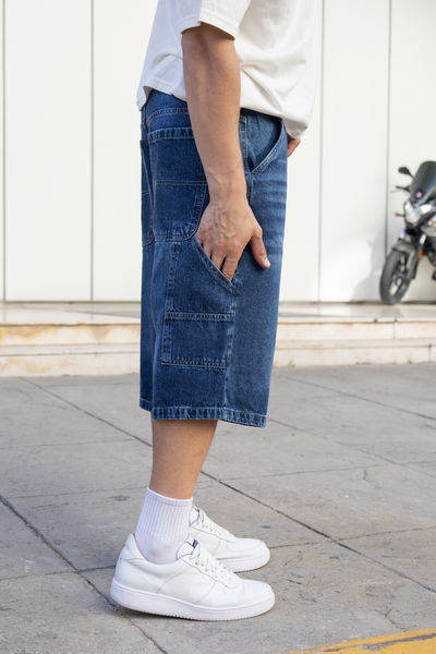 Bermuda baggy Tira - Azul Oscuro