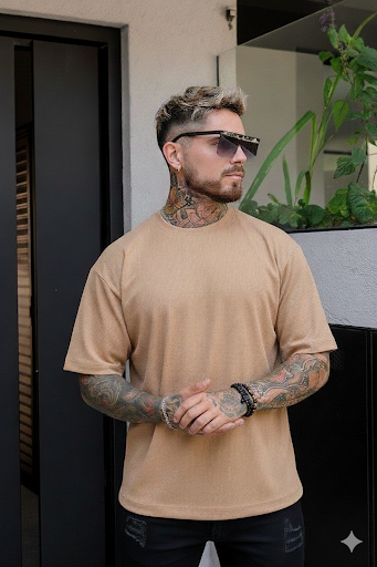 Remera Oversize Panal C. - Visón