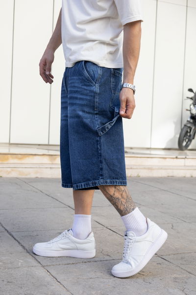 Bermuda baggy Tira - Azul Oscuro