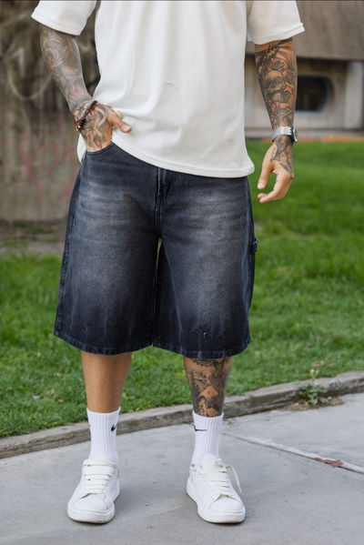 Bermuda Mom Tira - Gris 