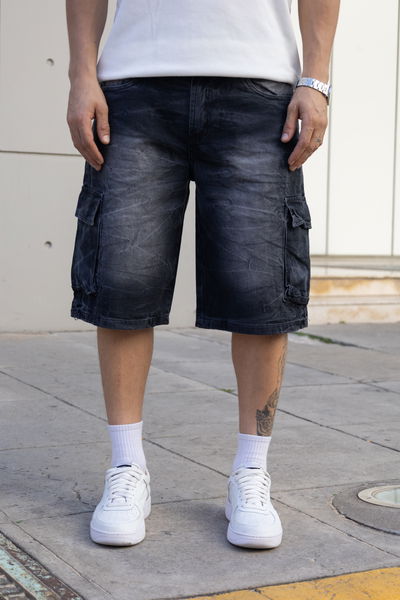 Bermuda Mom  Cargo - Gris Localizado