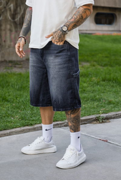 Bermuda Mom Tira - Gris 