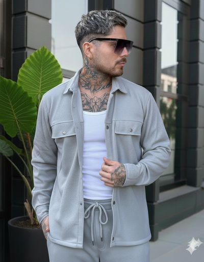 Chaqueta Playera Panal - Gris