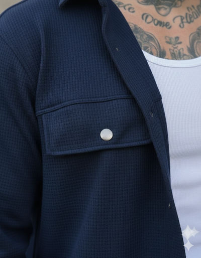 Camisaco de Panal - Azul