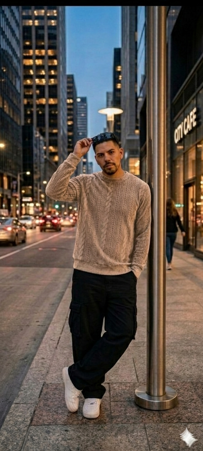 Sweater Micropolar Tramado - Beige