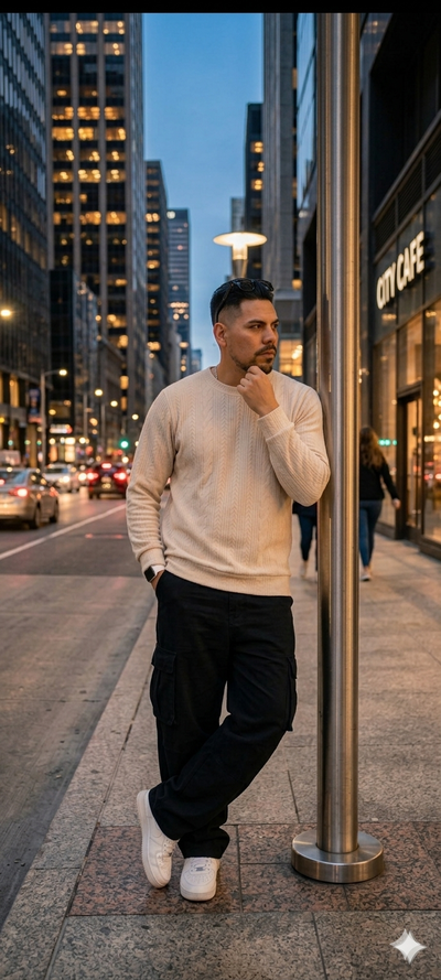 Sweater Micropolar Tramado - Natural