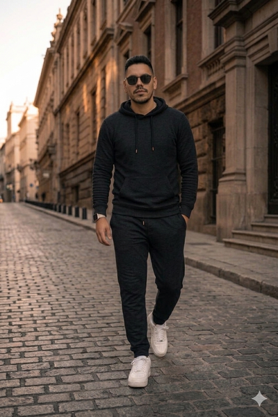 Conjunto Otomán - Negro