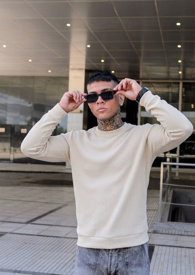 Sweater Wafle - Beige